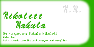 nikolett makula business card